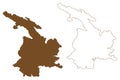 Kalymnos island Hellenic Republic, Greece map vector illustration, scribble sketch Kalymnos map