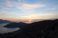 kalymnos island sunset greece europe background Royalty Free Stock Photo