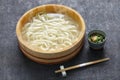 Kamaage udon, japanese udon noodles dish Royalty Free Stock Photo