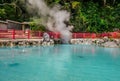 Kamado Jigokuor cooking pot hell in Beppu, Oita, Japan. Royalty Free Stock Photo