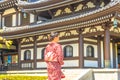 Kimono woman Hase-Dera Royalty Free Stock Photo