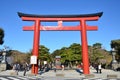 KAMAKURA, JAPAN - DECEMBER 2016: A giant tori gate