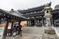 KAMAKURA, JAPAN- January 29, 2016: Hase-dera temple with rain Royalty Free Stock Photo