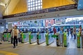 Tourist and Japanese people are walking inside Kamakura train station,This is a convenient transportation system,Fastest in Japan.