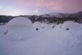 Kamakura Snow Hut Village Royalty Free Stock Photo