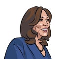 Kamala-harris- vector-portrait-illustration