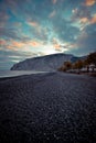 Kamari Beach in Santorini Greece Royalty Free Stock Photo