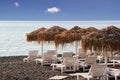 Kamari beach,Santorini Royalty Free Stock Photo