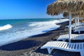 Kamari beach, Santorini Royalty Free Stock Photo