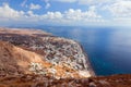 Kamari town on Santorini island, Greece. Royalty Free Stock Photo