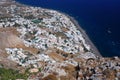 Kamari village, island Santorini, Greece Royalty Free Stock Photo