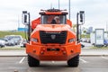 KAMAZ-6561 Hercules - hybrid mining dump truck, front view. Self-driving truck for heavy mining work. International