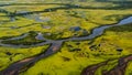 Kamchatka. green landscape Avacha river aerial photography Royalty Free Stock Photo