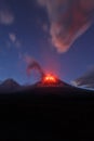 Kamchatka Peninsula: night eruption Klyuchevskaya Sopka
