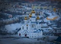 The view of the church in Petropavlovsk-Kamchatskiy, Russia