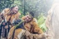 Aborigine of Kamchatka dancing on dance marathon Royalty Free Stock Photo