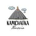 Kamchatka, Russian Far East. Sketch for your design