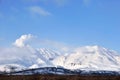 Kamchatka: winter view of eruption active Volcano