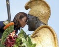 Kamehameha Kiss Royalty Free Stock Photo