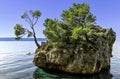 Kamen Brela - Tiny famous island in Brela, Makarska Riviera, Croatia Royalty Free Stock Photo