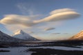 Kamen mountain and fantastic clouds