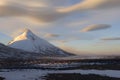 Kamen mountain and fantastic clouds Royalty Free Stock Photo