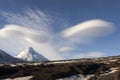 Kamen mountain and fantastic clouds Royalty Free Stock Photo