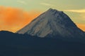Kamen volcano on background of sunrise. Kluchevskaya group volcanoes