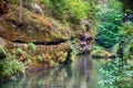 kamenice river from the small ship