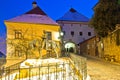 Kamenita vrata historic gate in city of Zagreb Radiceva street evening view