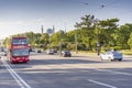 Kamennoostrovsky Prospekt, the shooting point of the Trinity Bridge. Russia, Saint Petersburg. 29.05.2021 pm 14.22 Royalty Free Stock Photo