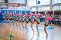 Championship of the city of Kamenskoye in cheerleading among solos, duets and teams Royalty Free Stock Photo