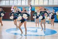 Championship of the city of Kamenskoye in cheerleading among solos, duets and teams Royalty Free Stock Photo