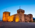 Kamerlengo Fortress in Trogir in the Evening, Dalmatia Royalty Free Stock Photo