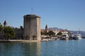 Kamerlengo tower and Trogir waterfront promenade, Dalmatia, Croatia