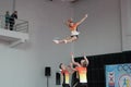 young cheerleaders perform at the city cheerleading championship