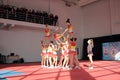 young cheerleaders perform at the city cheerleading championship