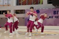 Kamianske, Ukraine - February 16, 2020: Cup of Dnipropetrovsk region from cheerleading among solo, duets and teams, young