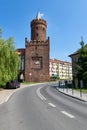 Kamien pomorski, zachodniopomorskie / Poland - June, 5, 2019: Old city walls in a small historic town in Pomerania. Brick brick