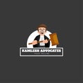 Kamlesh advocates vector mascot logo