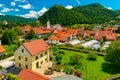 Kamnik, Slovenia: Panorama of the ancient Slovenian town of Kamnik Royalty Free Stock Photo