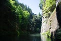 Kamnitz gorge, Bohemia, Czech Republic Royalty Free Stock Photo