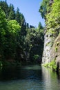 Kamnitz gorge, Bohemia, Czech Republic Royalty Free Stock Photo