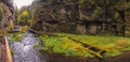 The Kamnitz Gorge - Fish ladder on river flowing through rocky ravine Royalty Free Stock Photo