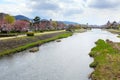 Kamo river in Kyoto Royalty Free Stock Photo