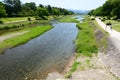 Kamo riverbanks. Kyoto. Japan Royalty Free Stock Photo