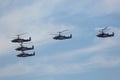 Kamov Ka-52 helicopters Royalty Free Stock Photo