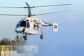 Kamov Ka-226T helicopter takeoff in winter