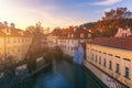 Kampa Island with Certovka River and Watermill in Old Prague, Cz Royalty Free Stock Photo