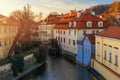 Kampa Island with Certovka River and Watermill in Old Prague, Czech Republic Royalty Free Stock Photo